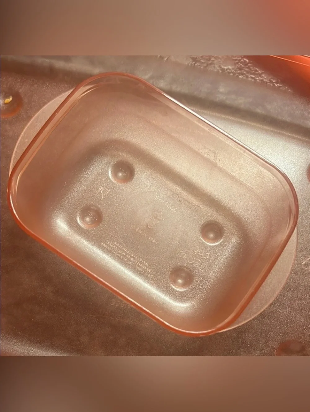 Vintage Tupperware Microwave Crystal Wave Food Storage Container Set. Orange